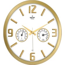 705-B Metal Termometreli Duvar Saati 2016ST00052