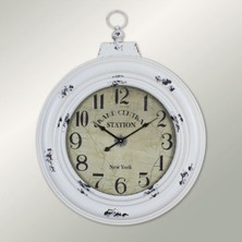 5035 Wı Retro Metal Eskitme Boya Duvar Saati