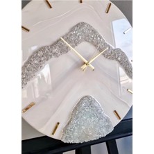 Epoksi Tasarımlı Şık Duvar Saati - 40 cm Çap