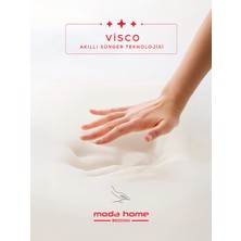 Visco Ortopedik Boyun Destekli Servikal Yastık Serinletici Soğuk Kumaşlı güzellik yastığı (Beyaz)