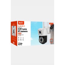 4mp Iç ve Dış Mekan Uyumlu Ip Kamera IP66 Sertifikalı Hareket Takip Dual Lens Güvenlik Kamerası