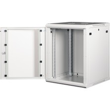 Lande - 15U 19" Duvar Tipi Rack Kabinet – Genişlik: 600 mm | Derinlik: 600 mm – Açık Gri (Demonte)