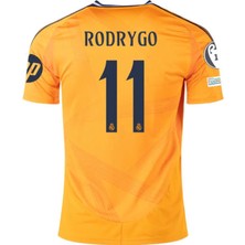Real Madrid Rodrygo  Deplasman Turuncu   Sampionlar Lg Çocuk Futbol Forması  4lü Set Forma+Şort+Çorp+Bilrklik