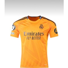 Real Madrid Rodrygo  Deplasman Turuncu   Sampionlar Lg Çocuk Futbol Forması  4lü Set Forma+Şort+Çorp+Bilrklik