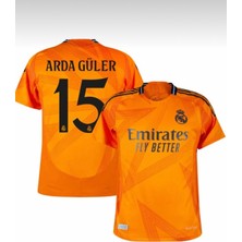 Real Madrid Arda Güler  Deplasman Turuncu   Sampionlar Lg  Çocuk Futbol Forması  4lü Set Forma+Şort+Çorp+Bilrklik