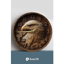 Sessiz Yuvarlak Ahşap Duvar Saati, Kuvars Hareketli 3D Görünümlü 2d Saat Sdw