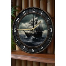 Sessiz Yuvarlak Ahşap Duvar Saati, Kuvars Hareketli 3D Görünümlü 2d Saat Sdw