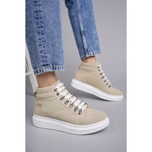 ET206 Ottawa Bağcıklı Süet Erkek Günlük Spor Bot Bt - Krem