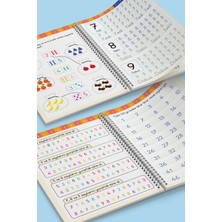 Harfleri ve Sayıları Yazmayı Kolayca Öğreten Kitap | Sihirli Uçan Kalemli Oluklu (Kabartmalı) Kitap