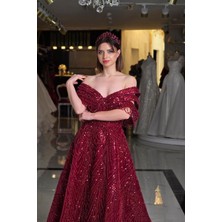 Bordo Yonca Nişanlık 7972