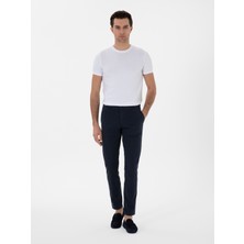 Cacharel Erkek Lacivert Slim Fit Pamuk Karışımlı Kanvas Pantolon 50312177-VR033