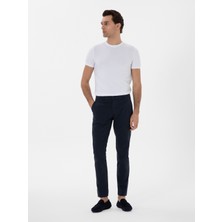 Cacharel Erkek Lacivert Slim Fit Pamuk Karışımlı Kanvas Pantolon 50312177-VR033