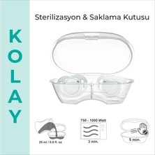 Mamajoo Ortodontik Damaklı Emzik, Powder Green, 0+ Ay, Emzik Saklama & Sterilizasyon Kutulu, İkili Set