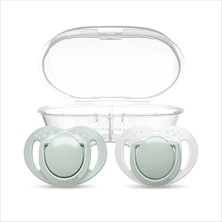 Mamajoo Ortodontik Damaklı Emzik, Powder Green, 0+ Ay, Emzik Saklama & Sterilizasyon Kutulu, İkili Set