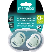 Mamajoo Ortodontik Damaklı Emzik, Powder Green, 0+ Ay, Emzik Saklama & Sterilizasyon Kutulu, İkili Set