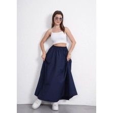 S0017621 Bsm Bel Lastik Detaylı Uzun Etek