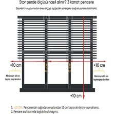 Düz Stor Perde Krem Modern Güneşlik Stor Perde (Alüminyum Kasa)