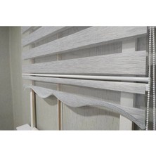 Bambu Gri Zebra Perde Etek Dilimli Hediye (Alüminyum Kasa)