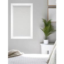 Ithal Kalın Açık Gri Zebra Stor Güneşlik Perde Etek Dilimsiz(Alüminmyumkasa)