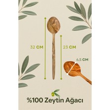 4 Lü Zeytin Ağacı Kaşık ve Spatula Seti - Doğal El Yapımı, Çizmez, Dayanıklı Ahşap Mutfak Seti