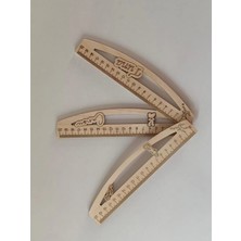 Kişiye Özel Isim Yazılabilen Ahşap Cetvel 20CM (2 adet)
