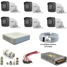 Hıkvısıon 6 Lı 2mp 1080P Bullet Fullhd Güvenlik Kamera Seti