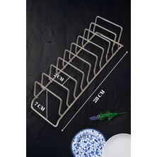 2 Adet Metal Tabak Düzenleyici 28 cm | Dolap Içi ve Tezgah Üstü Tabak Rafı