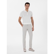 Cacharel Erkek Taş Slim Fit Pamuk Karışımlı Kanvas Pantolon 50312177-VR049