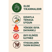 6'lı Vernikli Bambu & Kayın Mutfak Seti - Spatula, Küçük, Orta, Büyük Kaşık, Pilav Kaşığı, Kepçe