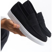 ET180 Estilo x Bağcıksız Süet Erkek Günlük Spor Klasik Ayakkabı Bt - Siyah