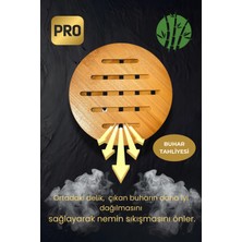 Bambu Yuvarlak Nihale 19 cm – Delikli Isıya Dayanıklı Tencere ve Tava Altlığı