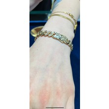 Kuyumcu Nurettin 14,30 GR (Gram) LEOPAR DESENLİ GURMET BİLEKLİK 14 AYAR