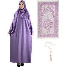 Namaz Elbisesi Eşarp Seccade Tesbih Set, Islami Giyim Takım Ferace Turban Şal