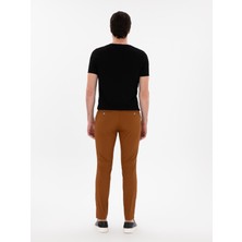 Cacharel Erkek Açık Kahverengi Slim Fit Pamuk Karışımlı Kanvas Pantolon 50287105-VR002