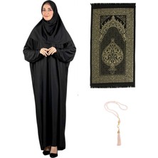 Namaz Elbisesi Eşarp Seccade Tesbih Set, Islami Giyim Takım Ferace Turban Şal