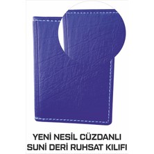 Tay Promosyon Yeni Nesil Mavi Cüzdanlı Ruhsat Kılıfı (Kimlik, Kredi Kartlı Deri) 1. Sınıf Kalite 1 Adet