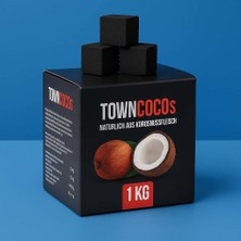 Nargile Store Town Coco's Nargile Kömürü - 1 kg 64 Küp -Yüksek Kalite Nargile Kömürü