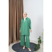 Fermuarlı Keten Takım