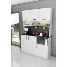 %100 Mdflam Kahve Köşesi Çok Amaçlı Mutfak Dolabı KAHVE03