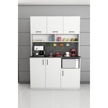 %100 Mdflam Kahve Köşesi Çok Amaçlı Mutfak Dolabı KAHVE03