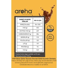 Ikili Avantaj Paket. %50 Kakao Stevialı Sütlü Kuvertür Çikolata Şeker Ilavesiz - 500 G x 2 Adet