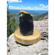 Obsidyen Saf Ham Doğal Taş Sertifikalı Standlı