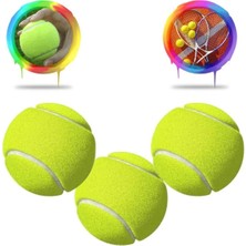 3 Adet Sarı Tenis Topu - Antrenman Tenis Topu - Masaj Topu