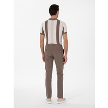 Cacharel Erkek Bej Slim Fit Beli Bağcıklı Esnek Klasik Pantolon 50310507-VR011