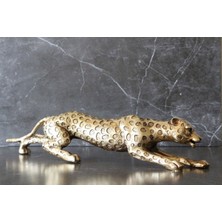 Altın Leopar Biblo 45X10CM Gold
