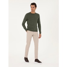 Cacharel Erkek Taş Slim Fit Kanvas Pantolon 50305017-VR049