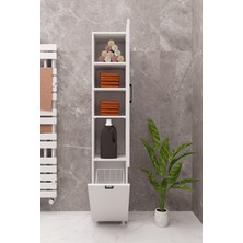 Banyo Mutfak Çok Amaçlı Sepetli Raflı Dolap