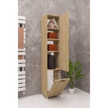 Banyo Mutfak Çok Amaçlı Sepetli Raflı Dolap