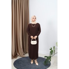 Lina Önü Parçalı Sandy Elbise