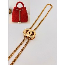 Angel Çanta Aksesuar Incili Zincir Çanta Büzgüsü Light Gold Renk